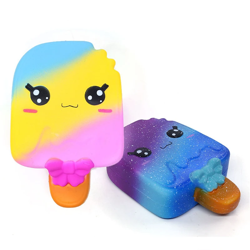 Kawaii Большой jumbo мягкий Звездное красочное мороженое эскимо мягкий при нажатии игрушка медленно поднимающаяся для снятия стресс беспокойство