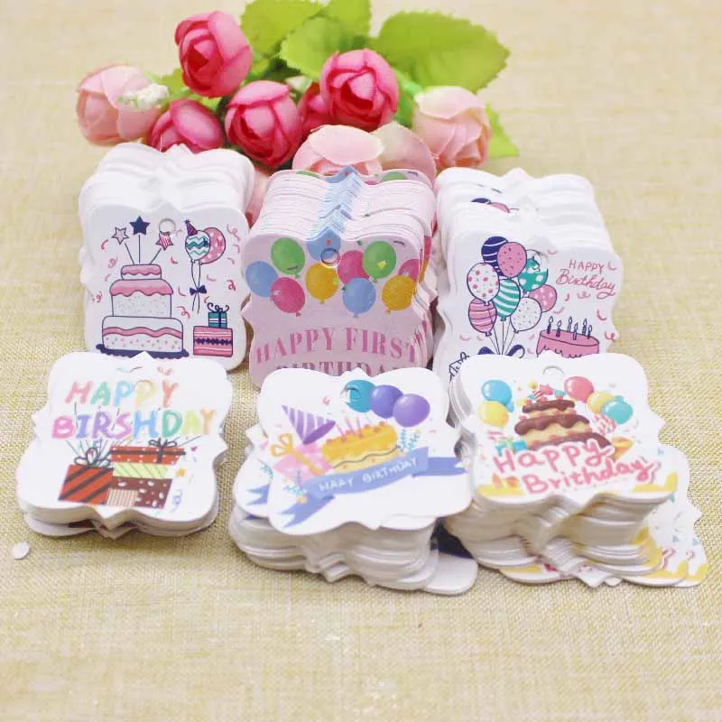 Wedding Paper Gift Label Tag 50pcs DIY Party Hang Tags Birthday Wedding Favors Gift Decorative Supply