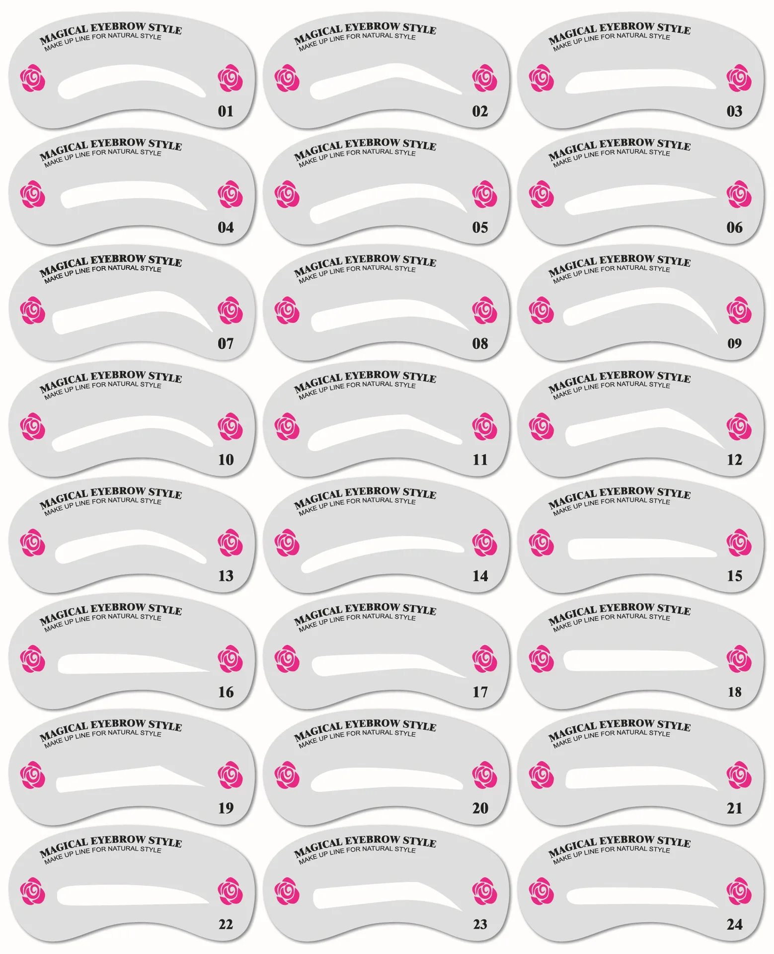 3pcs / 24pcs/set Thrush Card Threading Word Eyebrow Makeup Tools