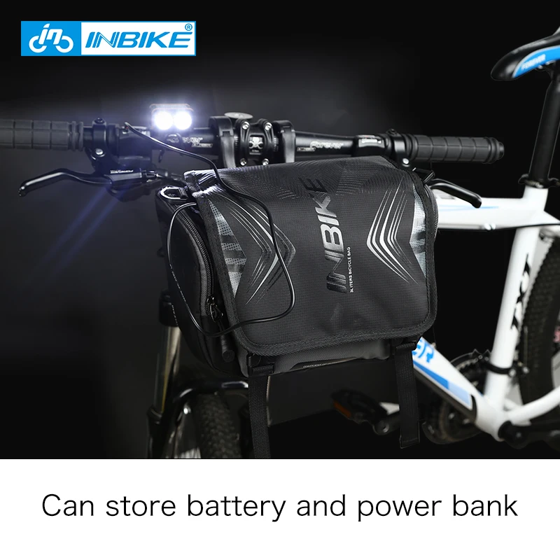 Сумка на руль велосипеда INBIKE вместительная водонепроницаемая сумка плечо ранец