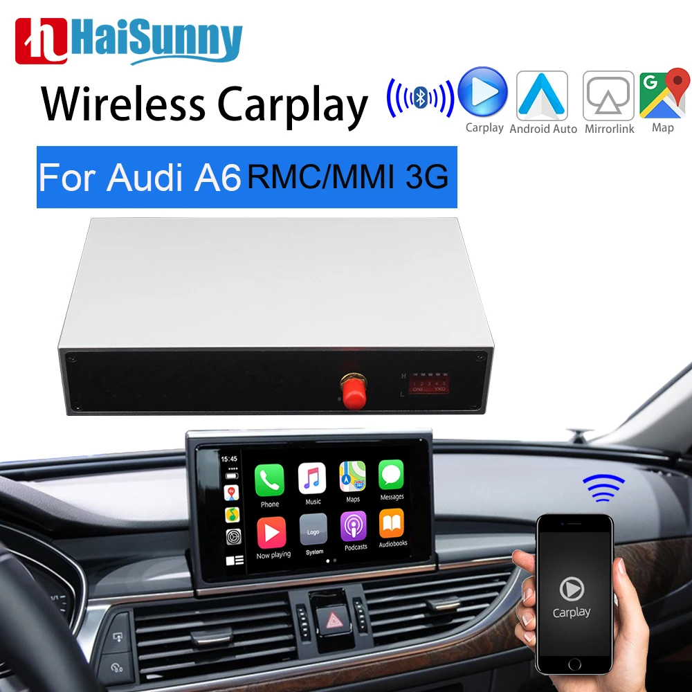 Wireless CarPlay For Audi A6 C7 MMI RMC Carplay Support OEM Retrofit GPS Niva Reverse Camera Screen Adapter Android Auto Upgrade