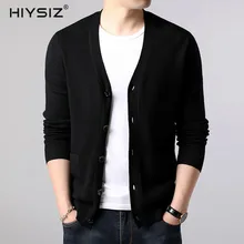 HIYSIZ кардиганы мужские шерсть модный тренд Повседневный однобортный однотонный уличная Зима Осень свитер SW042