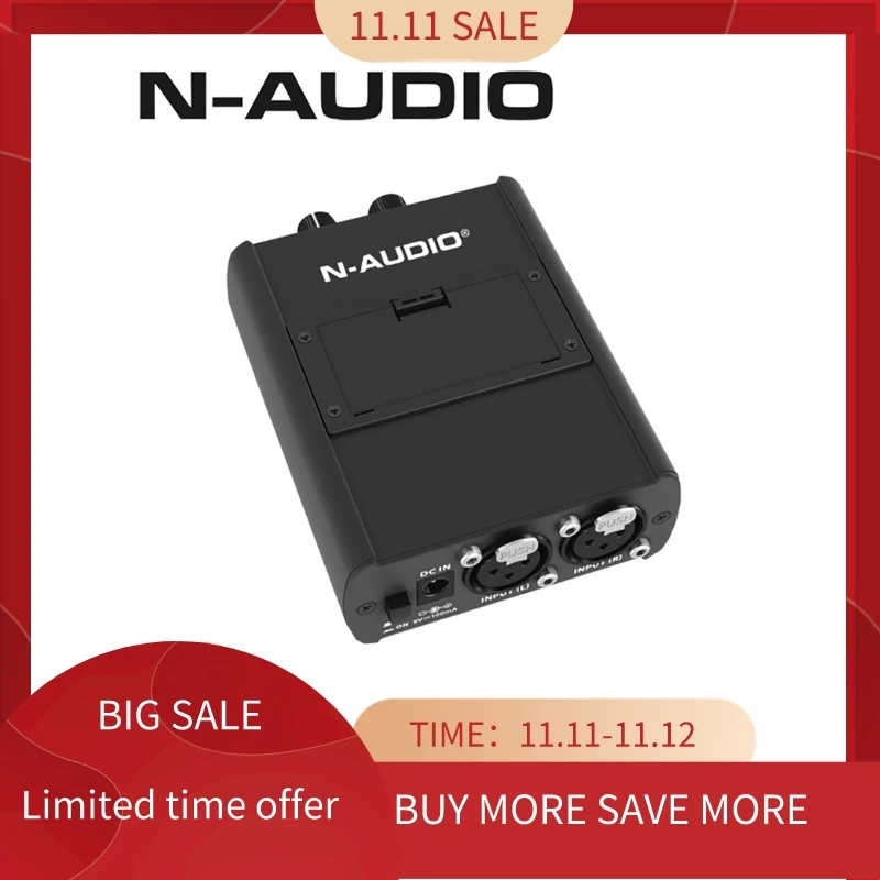 

Personal In-Ear Monitor Headphones Amplifier with XLR Inputs 3.5mm Output o Interface