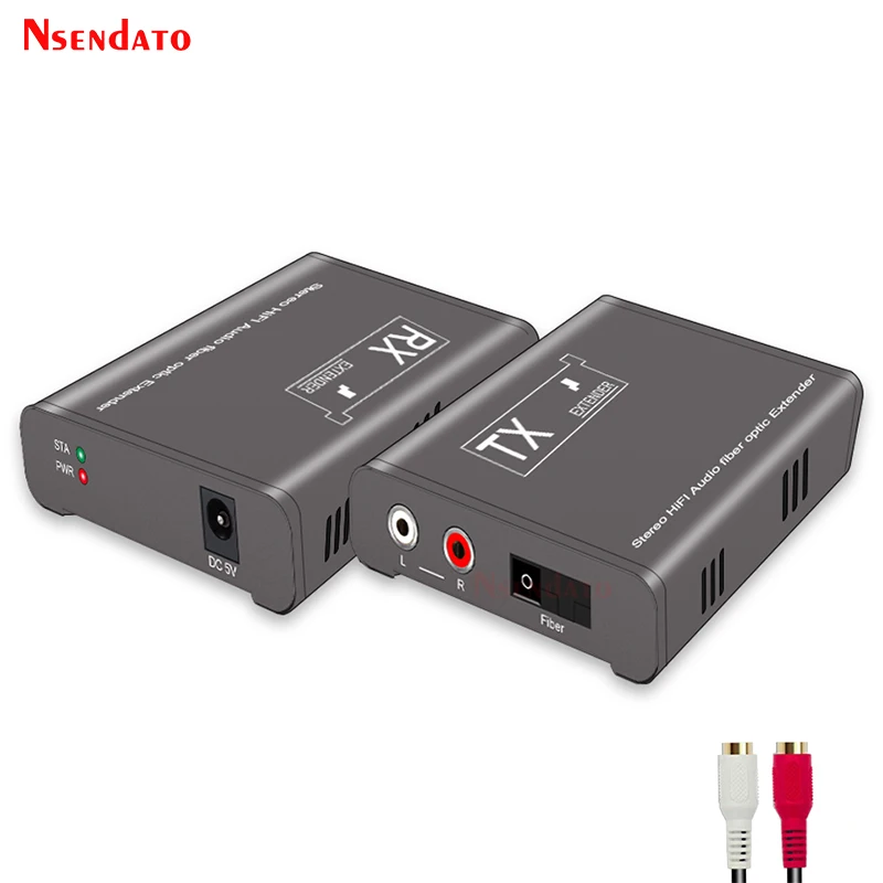 Interruptor Óptico de Fibra Rca Transmissor de Áudio e Receptor Adaptador para tv Blu Ray Ps4 20km sobre lc sc