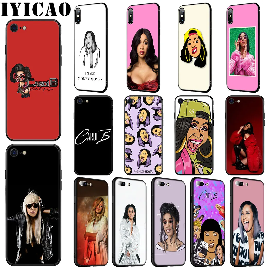 IYICAO Rapper хип-хоп Cardi B Мягкий силиконовый чехол для iPhone 11 Pro Max XR X XS 6 6S 7 8 Plus 5 5S SE