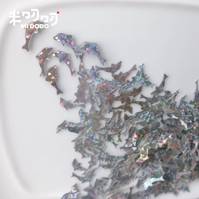 Серебряный Дельфин блестки 20 г 5*11 мм Швейные аксессуары для одежды пайетки