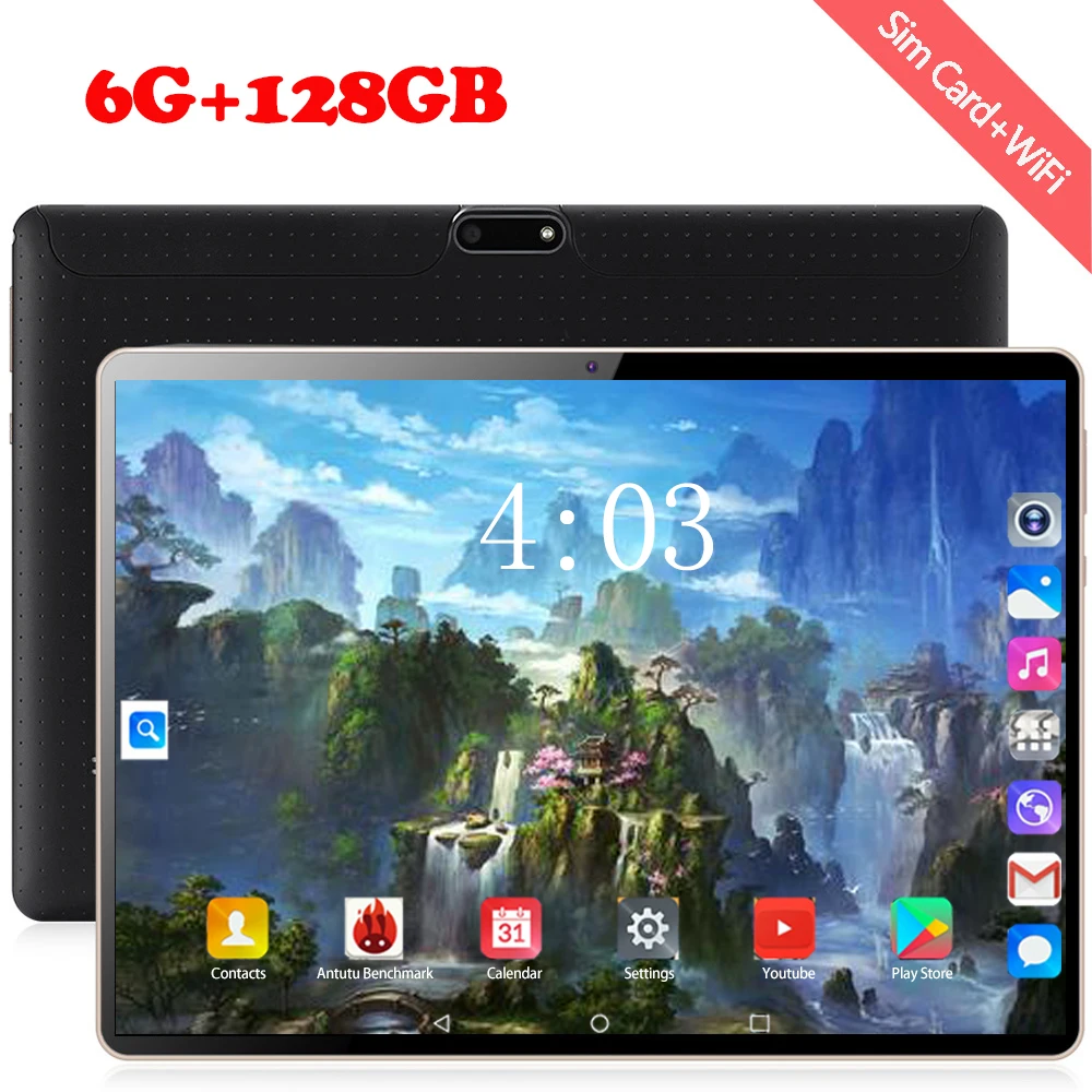 6G + 128 ГБ Android 8 0 планшетный ПК 10 дюймов Octa Core 4 аппарат не привязан к оператору