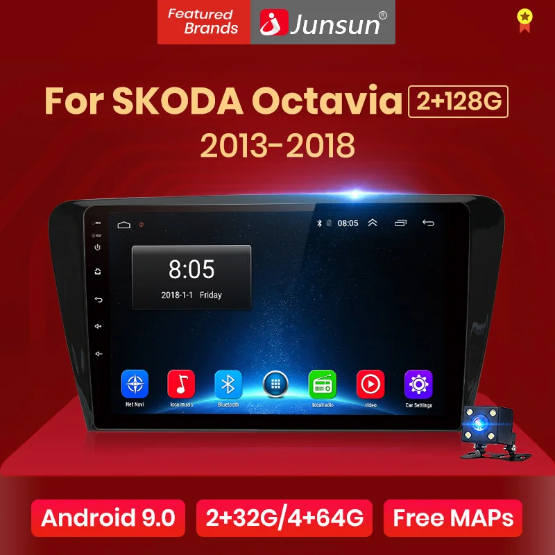 Junsun V1 pro 4G + 64G CarPlay DSP Android 9 0 автомобильный Радио мультимедийный стерео плеер GPS для