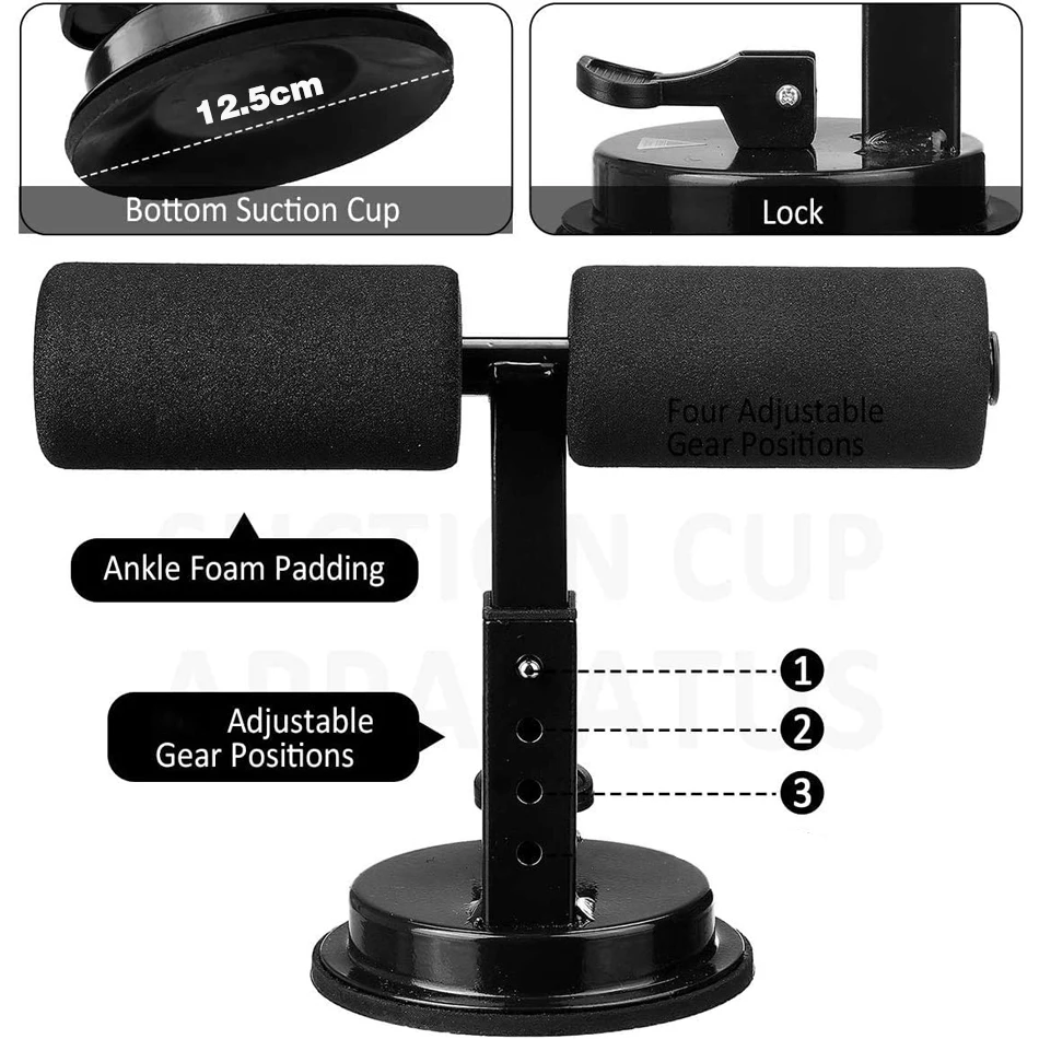 Worthdefence Portable Sit Up Machine Abdominal Gear Push Up Stand Handle Bar Workout Exercise Fitness Equipment for Home Gym