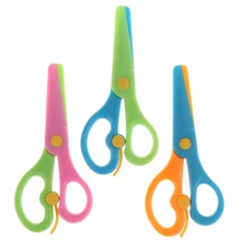

Mini Safety Round Head Plastic Scissors Student Kids Paper Cutting SuppliesAA