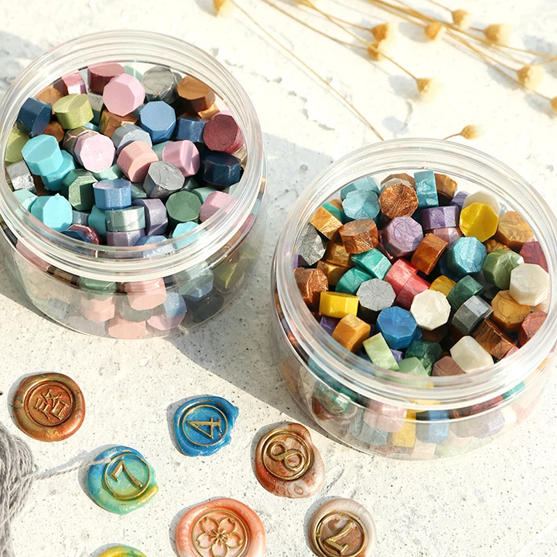 Sealing Wax Beads 100 Pcs Lacquer Wax Particles Sealing Wax Stamp Retro Envelope Invitation Sealing