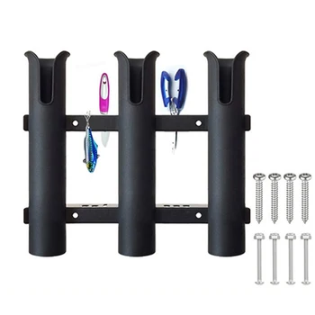 

Fishing 3 Link Rod Holder Pole Tube Mount Bracket Socket Rack Lure Plier Storage