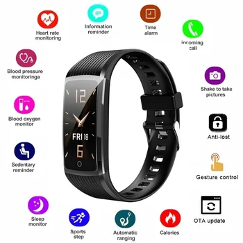 

Hot Sale Smart Band Fitness Bracelet Heart Rate Blood Pressure Monitor Health Wristband Pedometer Fashion Sport Tracker Watches
