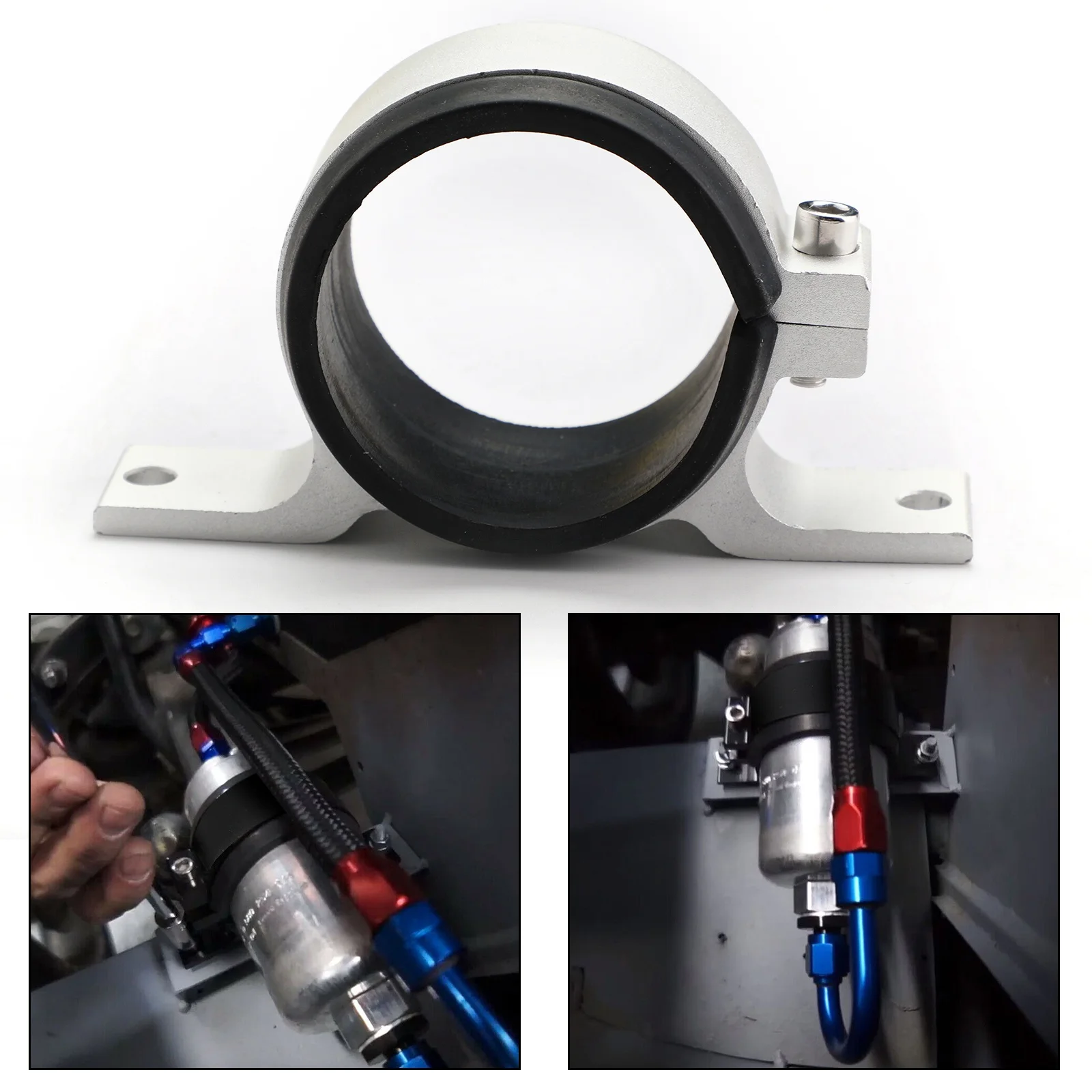 Details about   60mm Diameter Oil Fuel Pump Filter Bracket Mounting Clamp Holder Cradle w/ Screw