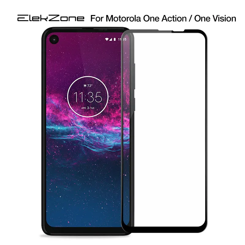 Защитное стекло с полным покрытием 9H для Motorola One экрана Moto Zoom Power Передняя
