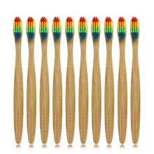 DR. PERFECT 10 шт./лот деревянная мягкая Экологически чистая бамбуковая зубная щетка для ухода за полостью рта скребок для языка