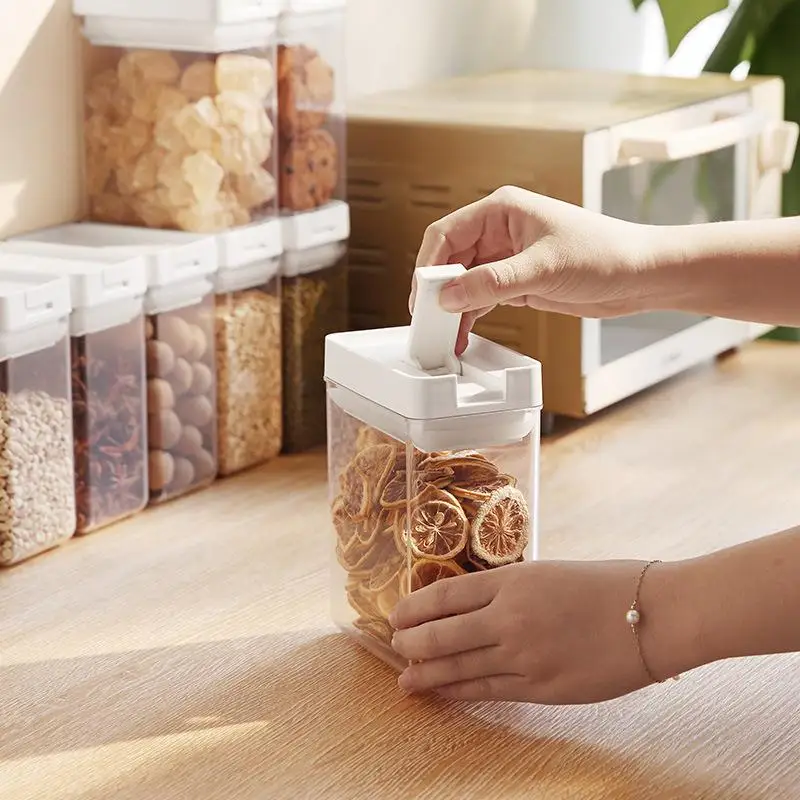 

Pp Dampproof Storage Bottles Jar With Lid Kitchen Storage Bottles Container Food Storage Pot Sealing Food Preservation Bottles
