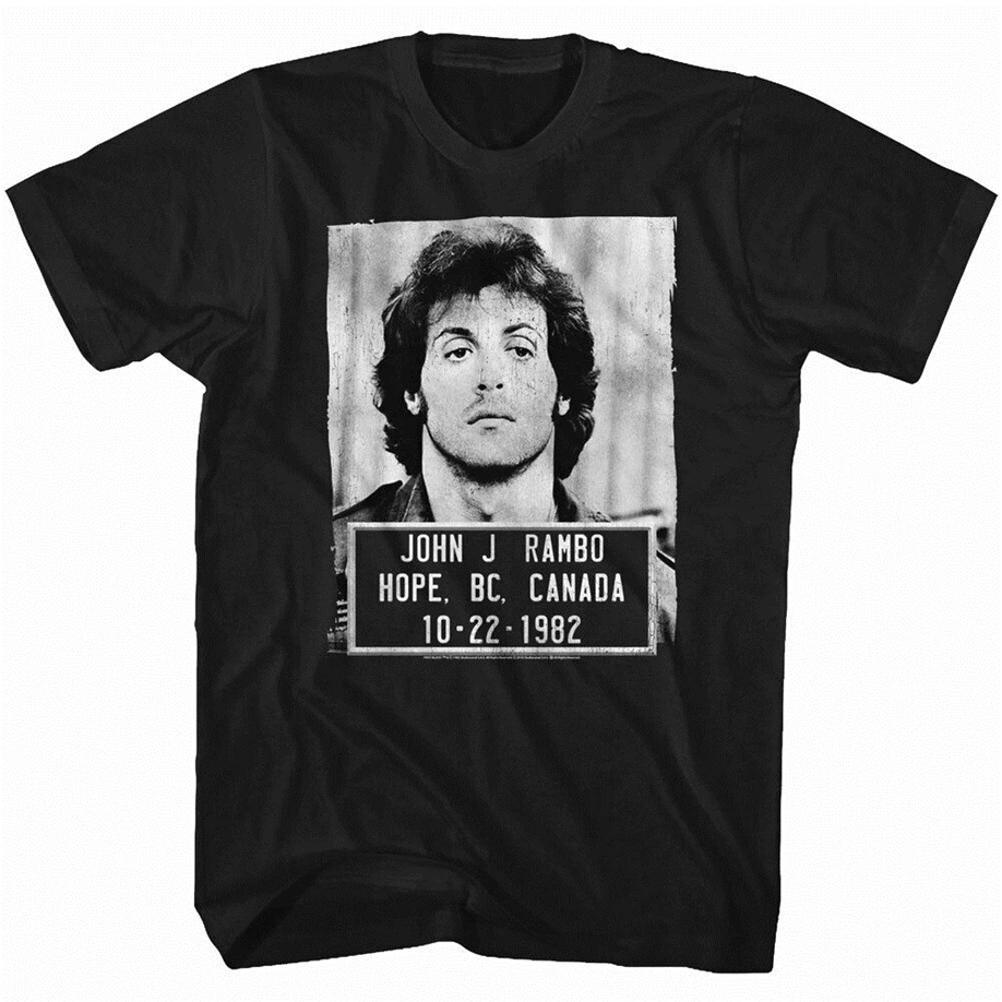 Мужская футболка с коротким рукавом RAMBO Черная одежда |
