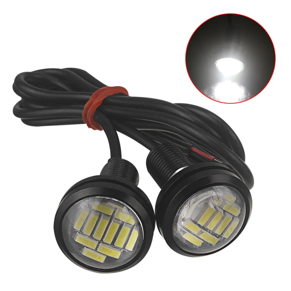 

2PCS Eagle Eye Car Light Assembly Vehicle DRL LED Daytime Running Lights Backup White Parking Signal Lamp Universal Accessories
