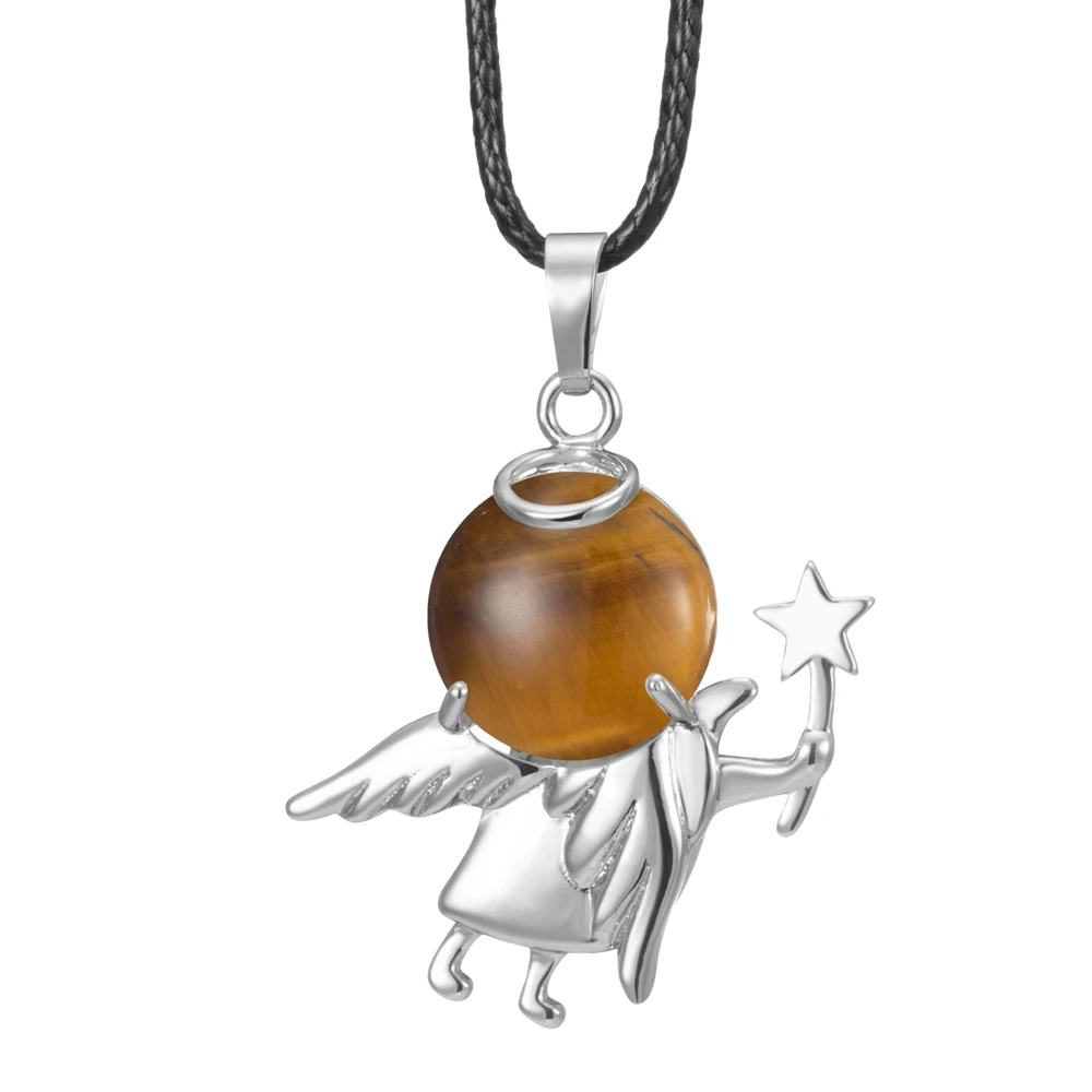 Кулон из натурального камня ASHMITA подвеска в виде сказочного духа тренды