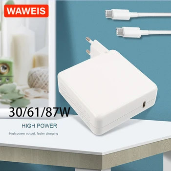 

WAWEIS USB-C Power Adapter 30W 61W 87W QC3.0 USB PD3.0 Wall Charger For MacBook Pro/Air iphone 11/11pro/X/8 iPad Pro S8/S9/S10