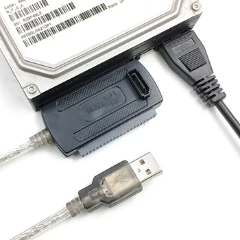 

SATA PATA IDE Drive to USB 2.0 Adapter Converter Cable for Hard Drive Disk HDD 2.5" 3.5" with External AC Power Adapter