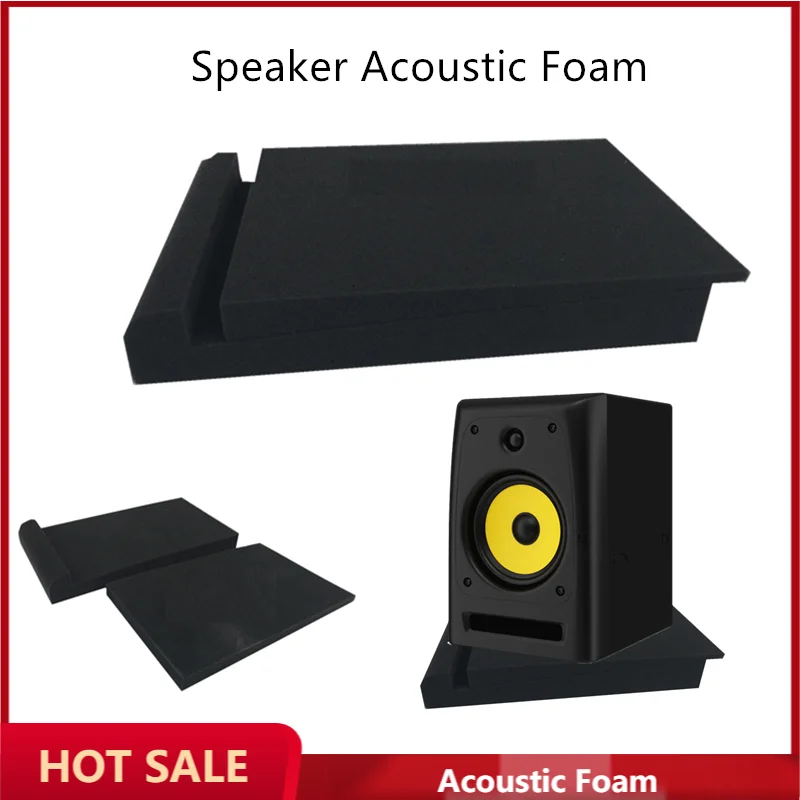 ACAMPTAR 1 Set Sponge Studio Monitor Altavoz acustico aislamiento espuma almohadillas aislantes 30x20x4.5cm 