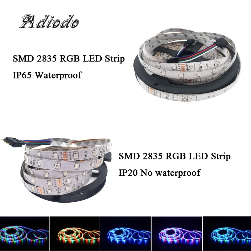 Гибкая RGB освещение DC12V SMD 2835/5050 водонепроницаемая светодиодная лента DIY Декор с