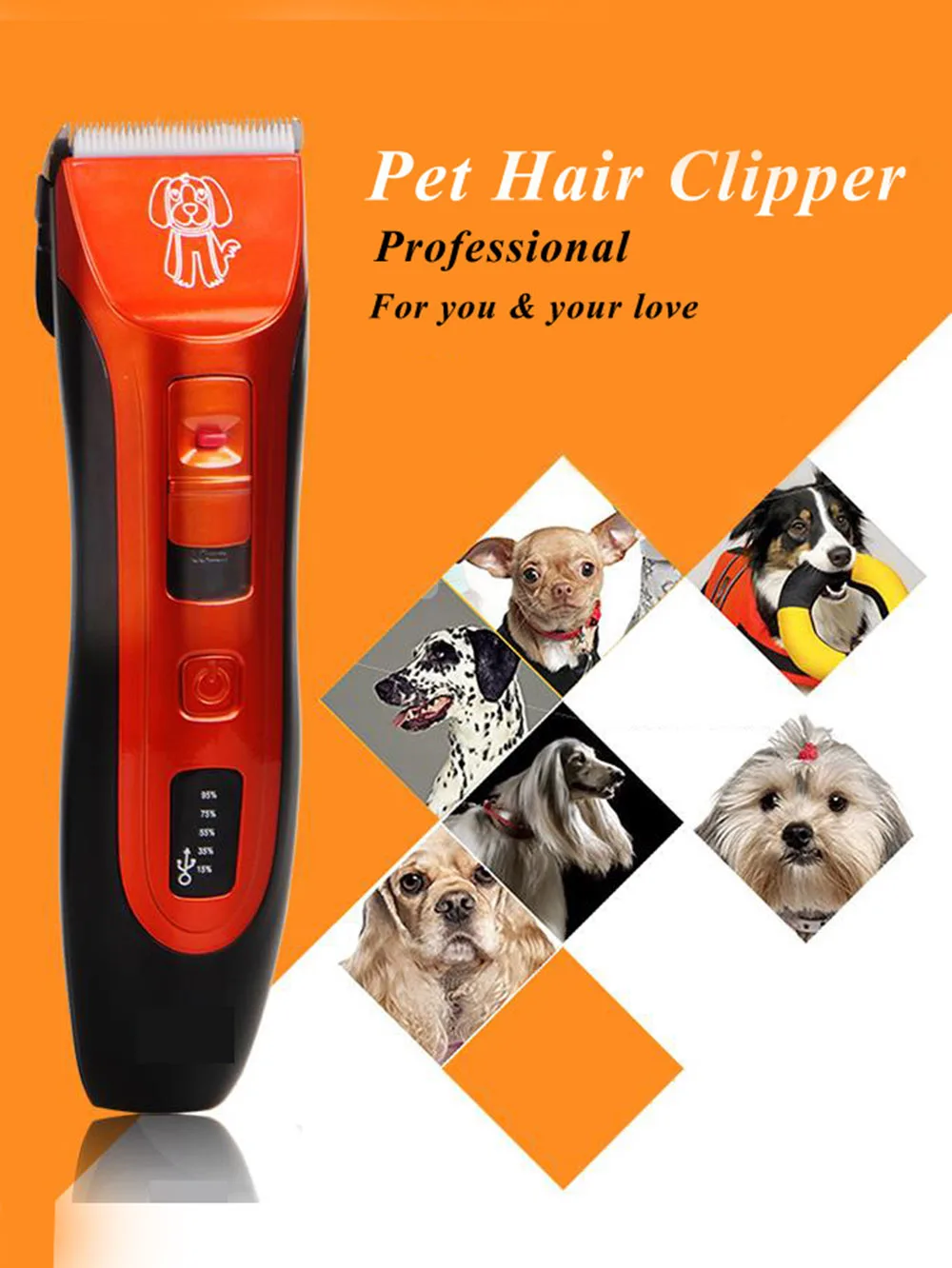

Professional Grooming Rechargeable Kit Pet Cat Dog Electric Hair Trimmer Clipper Shaver Hair Cutting Machine Set Pet barbershop