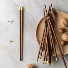  High-grade Wooden Chopsticks Wax-free and Unlacquered Round Wood Household or Gift Chinese Style Chopsticks 