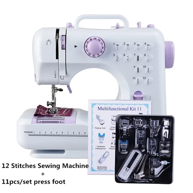 Fanghua Genuine Sewing Machine 505A Home Mini Sewing Machine Portable Household Knitting Multifunction Electric Presser Foot 2