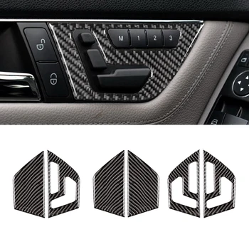 

For Mercedes Benz C Class W204 2007 2008 2009 2010 2011 2012 2013 Car Carbon Fiber Side Seat Adjust Switch Button Cover Trim