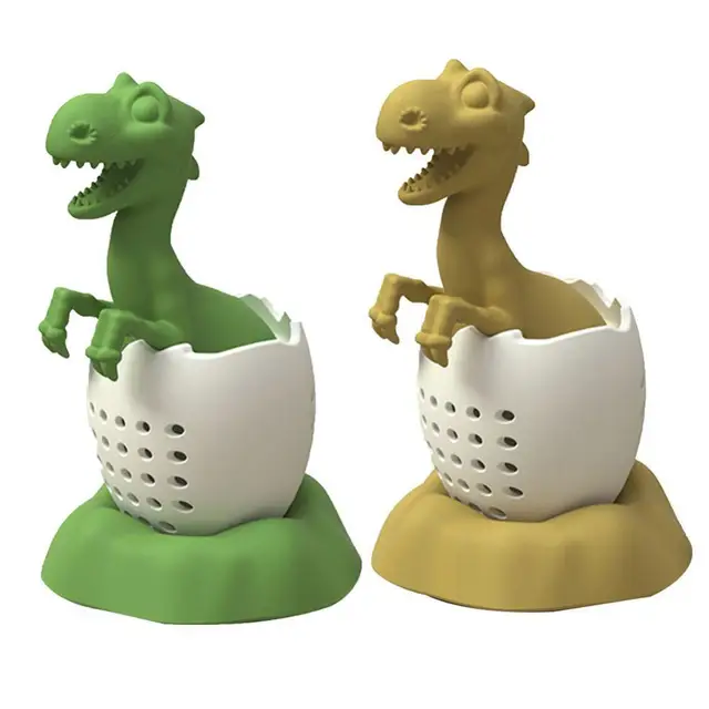 80%-Os Dinoszaurusz Szilikon Tea -Infúziós Levélszűrő Szűrő Diffúzó Ital Eszköz