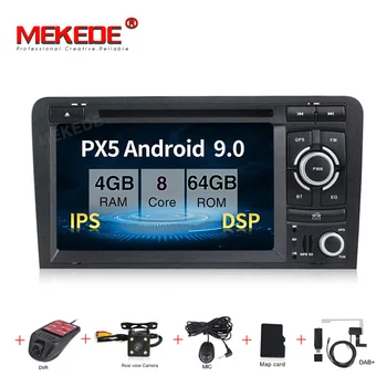 

MEKEDE 7" Android 9.0 IPS Video out Car Multimedia Player For Audi A3 S3 2003-2013 GPS RAM 4GB DSP USB DVR OBD2 FM