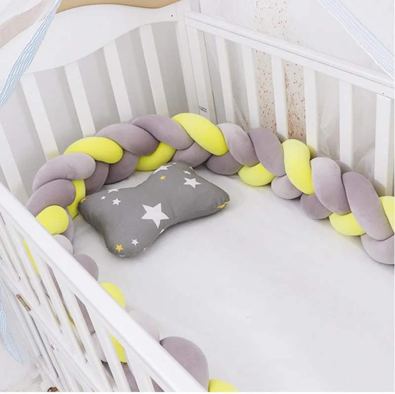 New Arrival 1-9 Baby Crib Bumper Cushion 1.5M/2M/3M Newborn Bed Braid Stuff Stroller Accessories Baby Room Decor Kids' things