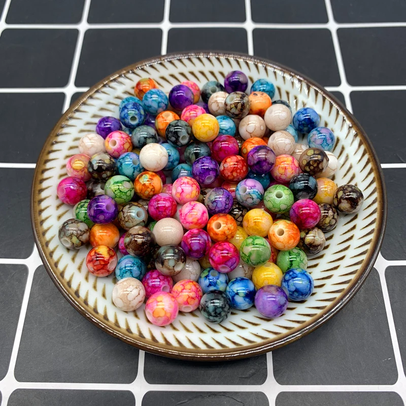 8mm-10mm Round Shape Beads Jewelry Making Acrylic Beads Multicolor Loose Bead Jewelry DIY Accessory acrylic beads loose beads beads for jewelry making