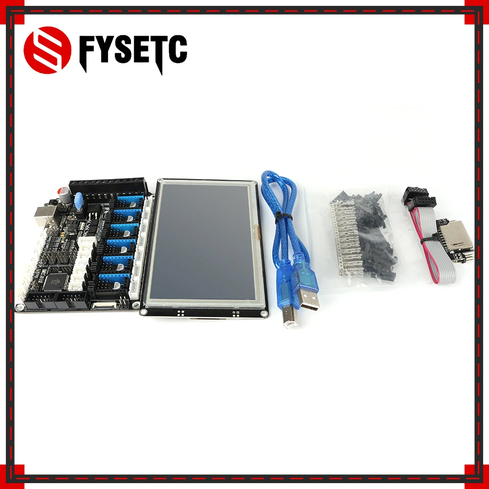 

FYSETC F6 V1.4 Board XH Connector ALL-in-one Up to 6 Motor Driver With TFT81050 Smart Controller LCD Display 5 inch Touch Screen