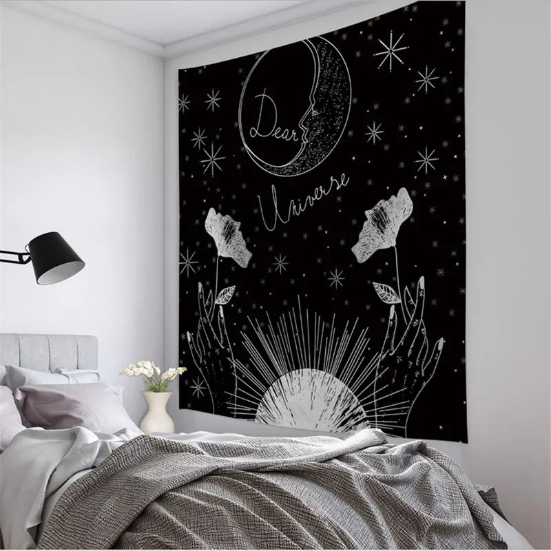 

Tapestry 95x73cm Tarot Card Tapestry Wall Hanging Astrology Divination Bedspread Taperstry Home Beach Mat Textile