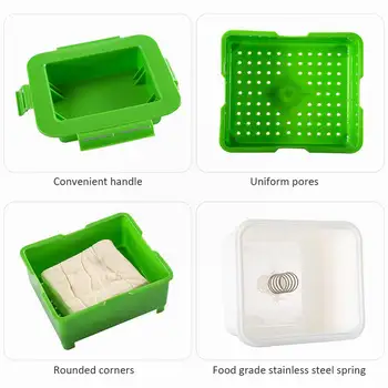 

Tofu Press Tofu Drainer 3-Layer Tofu Press Built-in Drainage Water Removing Tool Dishwasher Safe