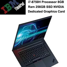Ноутбук lenovo ThinkPad P1 Hermit 15,6 дюймов FHD антибликовый дисплей i7-8750H 8 Гб 256 SSD NVIDIA 4 ГБ DDR5 выделенная видеокарта