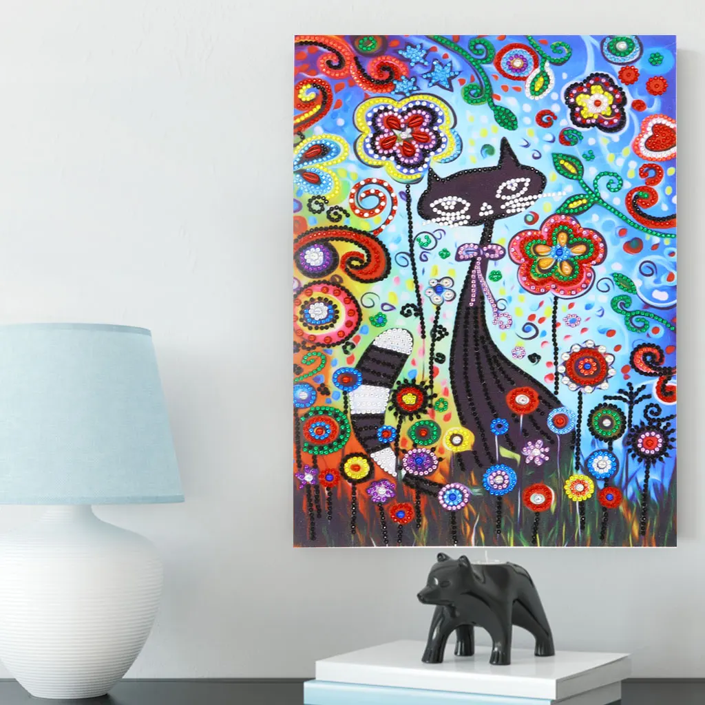 5D Diamond Embroidery Cat DIY Special Shape Diamond Painting Animals Crossstitch Diamond Mosaic Picture Of Rhinestone Home Decor
