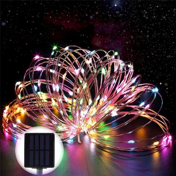 

Solar Light String 100LED Waterproof Outdoor Garland Solar Light 12m Christmas Garden Decoration 8 Patterns 2