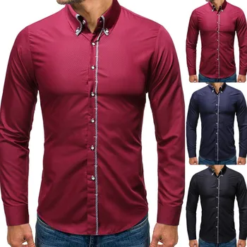 

Are you sure not to click in and see Men's New Style Fashion stamped Long Sleeve Shirt Printed Long-Sleeved Blouse wholesale