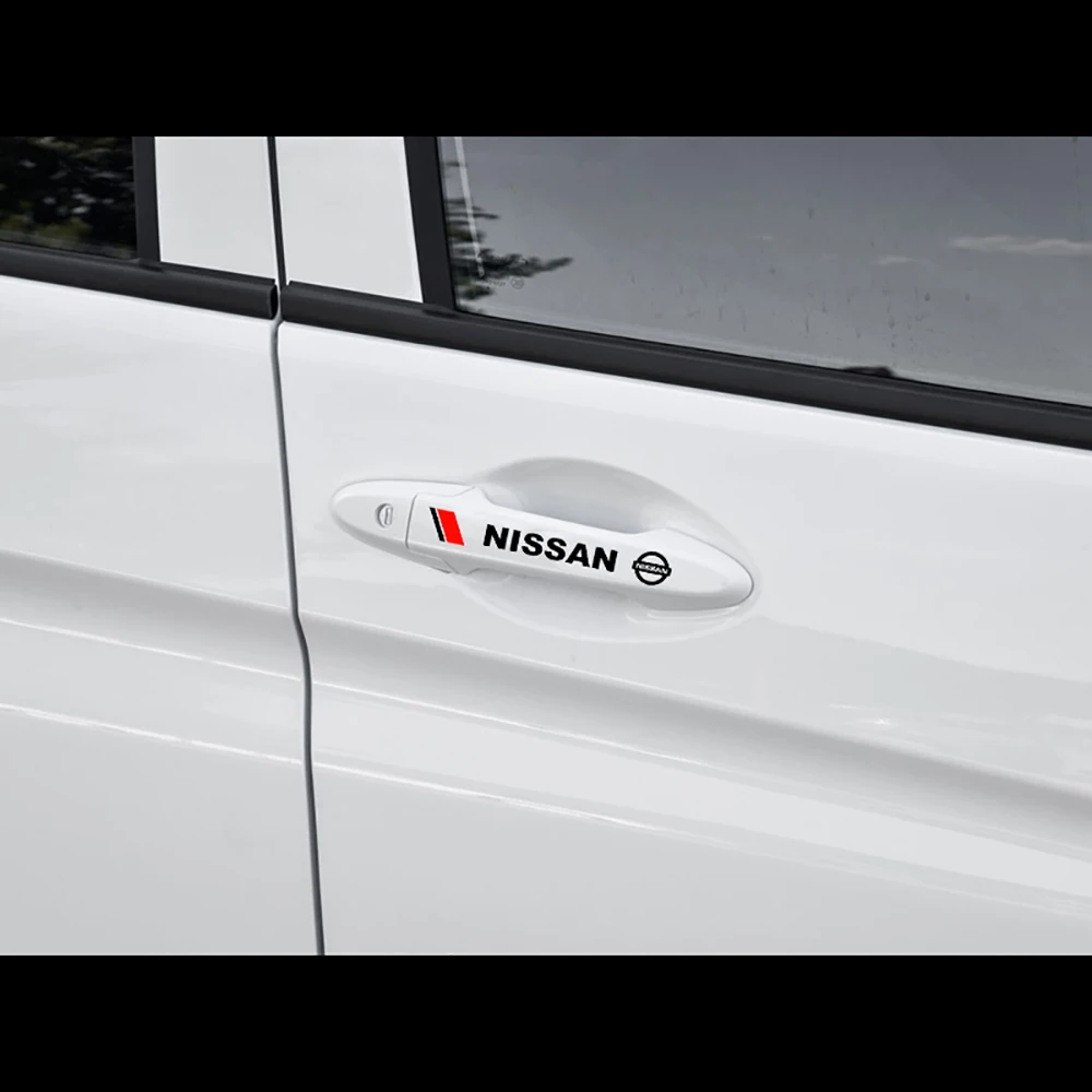 

4Pcs Car Styling Creative Car Door Handle Decals Design Stickers Vinyls For Nissan Nismo X-trail Almera Qashqai Tiida Teana Juke
