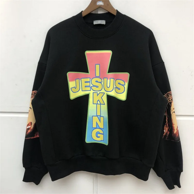 Kanye West, качественные толстовки с надписью «Jesus Is King», женские и мужские толстовки, толстовка в стиле хип-хоп, толстовки с капюшоном, пуловеры для мужчин - Цвет: 11