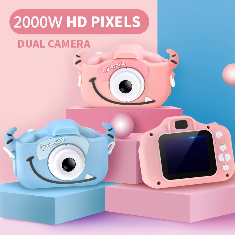 

Children's Camera Waterproof 1080P HD Screen Camera Video Toy 2000W Pixel Kids Cartoon Cute Camera Outdoor Photography Kids 2020