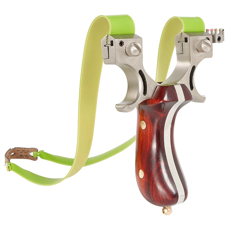 Warwolf-tirachinas con mango de madera, láser rojo, marco de acero inoxidable, juego al aire libre, tirachinas profesional