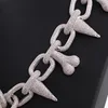 AZ Hip Hop Super Big Head Iced Out Pendant Necklace With Bling 45CM Bone ZIRCON Paved Choker Chains For Men Rapper Free Shipping 4