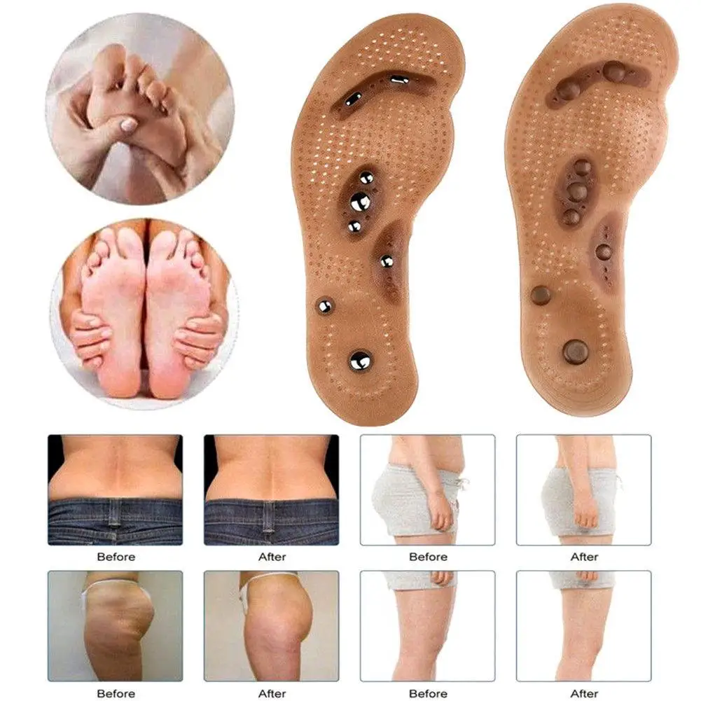 Acupressure стелька магнитный коврик для похудения потеря ног массажные колодки обуви
