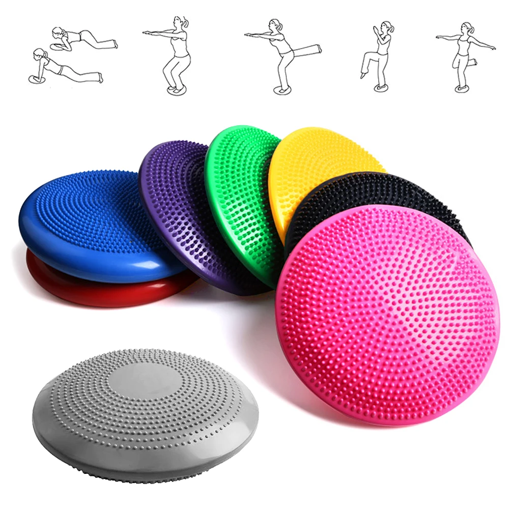 33 см Прочный надувной Йога массажный мяч коврик универсальный для спортивного зала и фитнеса йога воблер удержание равновесия диск